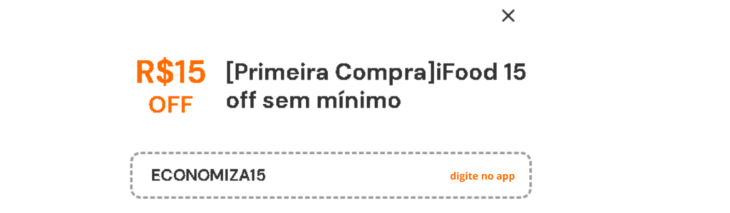 economizeifood-1024x299 Primeira Compra iFood 15 off sem mínimo